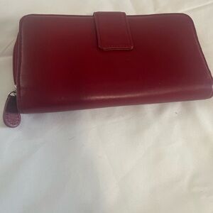 Wallet Elegant Red Women's genuine leather